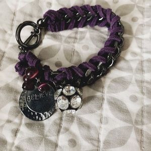 Purple Charm Bracelet